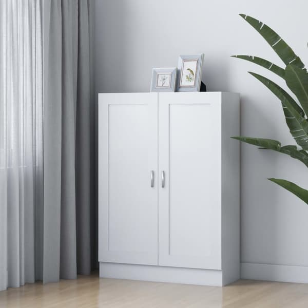 bogskab 82,5x30,5x115 cm konstrueret træ hvid