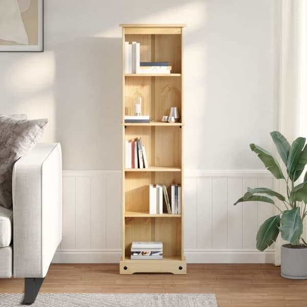 bogreol Corona 46x20x170 cm massivt fyrretræ