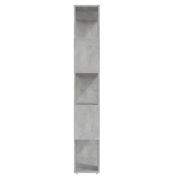 bogskab/rumdeler 80x24x155 cm spånplade betongrå