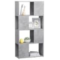 Miniatyrbillede 4 af 8: bogreol/rumdeler 60x24x124,5 cm konstrueret træ betongrå