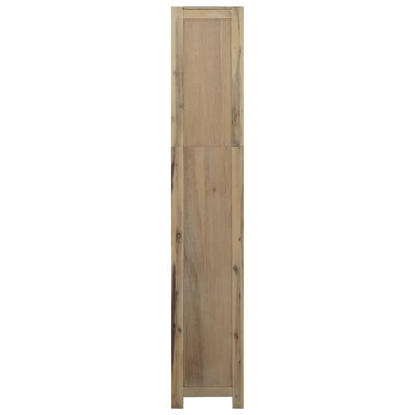 bogreol med 6 hylder 80x30x170 cm massivt akacietræ