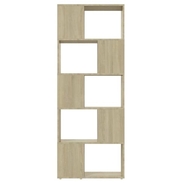 bogreol/rumdeler 60x24x155 cm konstrueret træ sonoma-eg