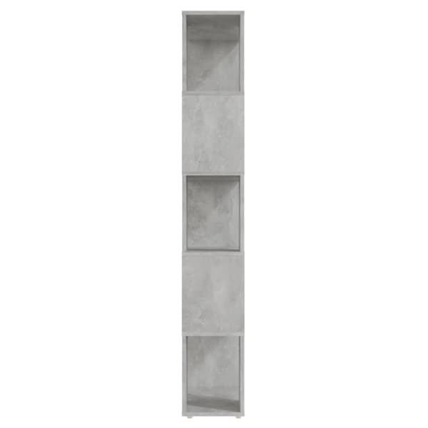 bogskab/rumdeler 60x24x155 cm spånplade betongrå