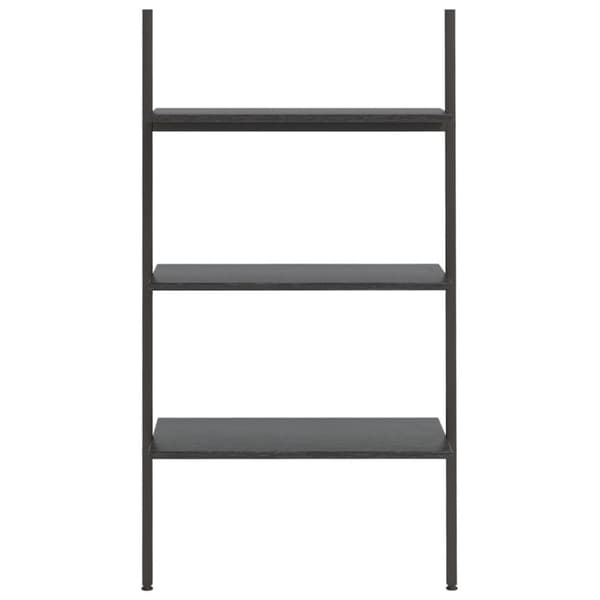 stigereol med 3 hylder 64x34x116 cm sort