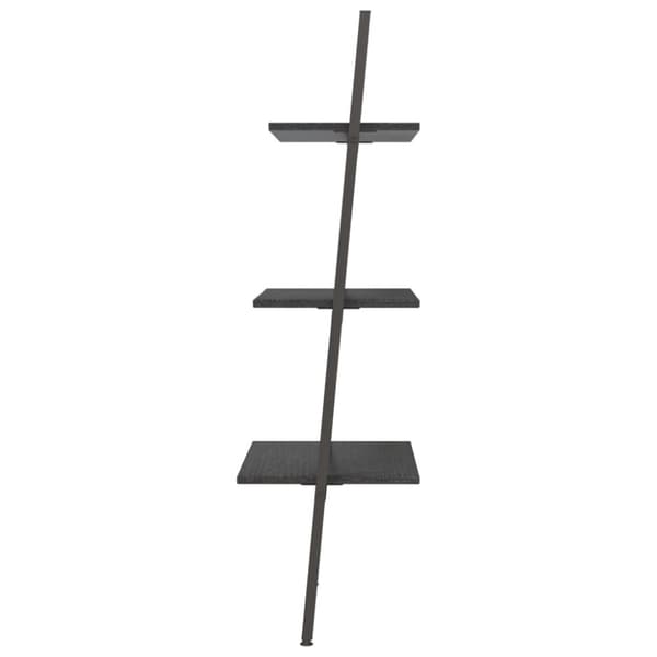 stigereol med 3 hylder 64x34x116 cm sort