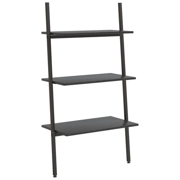 stigereol med 3 hylder 64x34x116 cm sort
