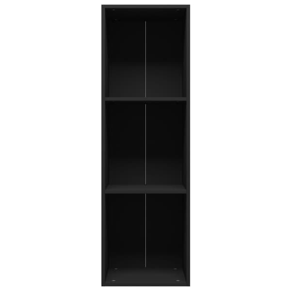 bogreol/tv-bord 36x30x114 cm konstrueret træ sort
