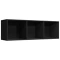 Miniatyrbillede 8 af 10: bogreol/tv-bord 36x30x114 cm konstrueret træ sort