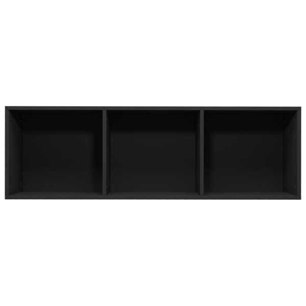 bogreol/tv-bord 36x30x114 cm konstrueret træ sort