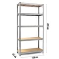 Pikkukuva 11 / 11: Metallinen säilytysteline 205 x 120 x 45 Humberg 4850