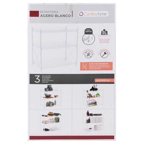 Sayma 3-etagers Metalreol Confortime 52x34x55 Cm