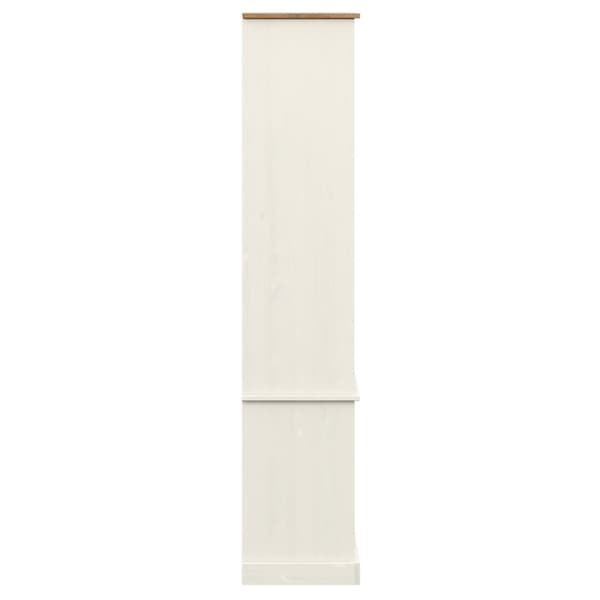 glasskab VIGO 85x35x170 cm massivt fyrretræ hvid