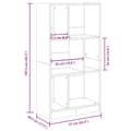 Miniatyrbillede 9 af 10: bogreol 57x28,5x107,5 cm konstrueret træ sort