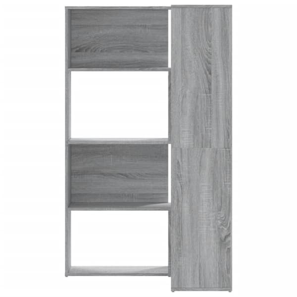 bogreol til hjørne 85x85x140 cm 4 hylder konstrueret træ