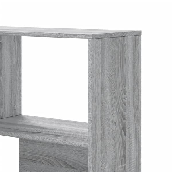 bogreol til hjørne 85x85x140 cm 4 hylder konstrueret træ