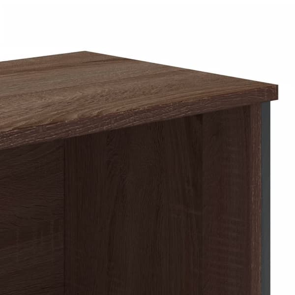 Kirjahylly ruskea tammi 80x31x169 cm tekninen puu