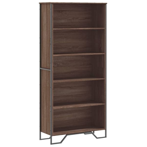 Kirjahylly ruskea tammi 80x31x169 cm tekninen puu