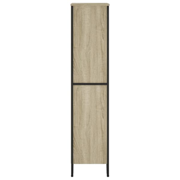 bogreol 80x31x137,5 cm konstrueret træ sonoma-eg