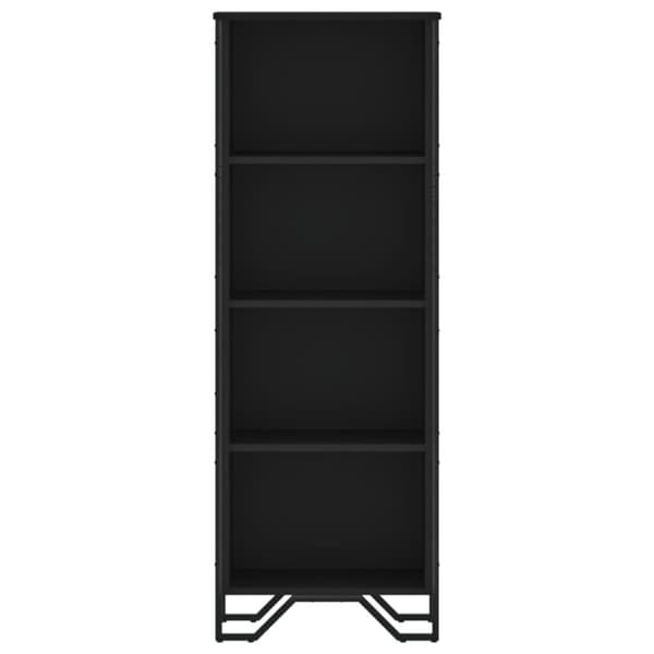 bogreol 50x31x137,5 cm konstrueret træ sort