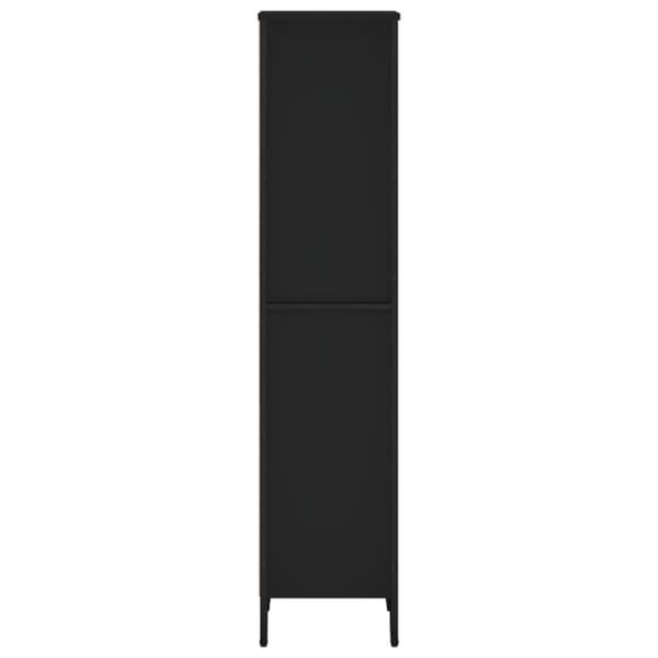 bogreol 50x31x137,5 cm konstrueret træ sort