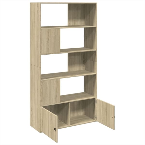 bogreol 100x36x189 cm konstrueret træ sonoma-eg