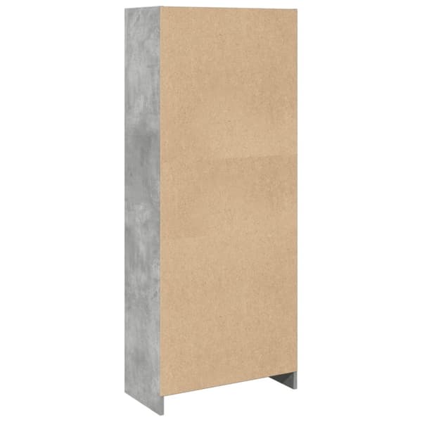 Kirjahylly betoninharmaa 57x28,5x141 cm tekninen puu