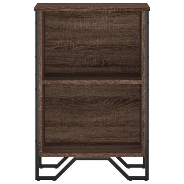 bogreol 50x31x74,5 cm konstrueret træ brun egetræsfarve