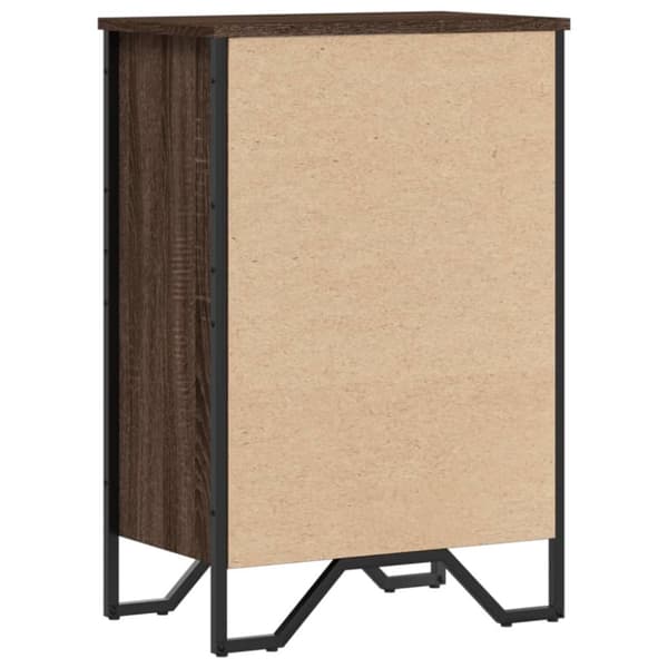 bogreol 50x31x74,5 cm konstrueret træ brun egetræsfarve