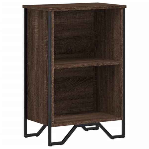 bogreol 50x31x74,5 cm konstrueret træ brun egetræsfarve