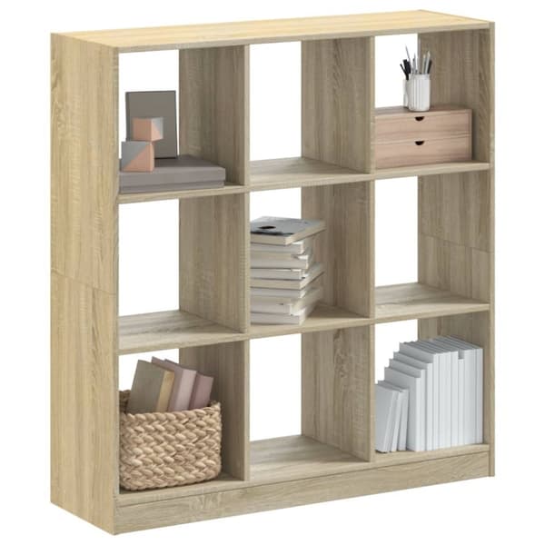 bogreol 102x32x108 cm konstrueret træ sonoma-eg