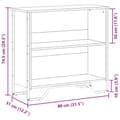 Miniatyrbillede 9 af 10: bogreol 80x31x74,5 cm konstrueret træ sonoma-eg