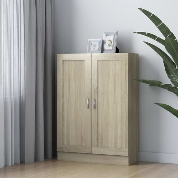 bogskab 82,5x30,5x115 cm konstrueret træ sonoma-eg