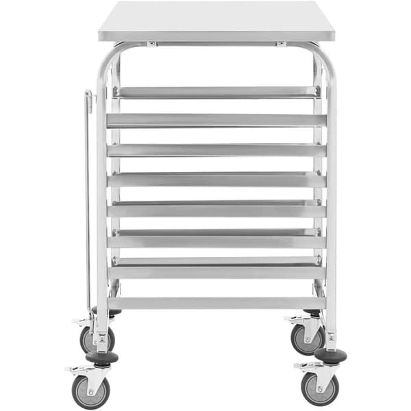 Catering-tjenervogn med hylde til transport af 7 bakker 60 x 60 cm med hylde
