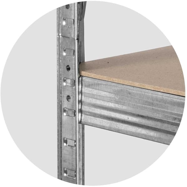 Metal lagerhylde sæt af 2 stk 180 x 90 x 40 cm Plonos PL-702
