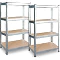 Miniatyrbillede 1 af 11: Metal lagerhylde sæt af 2 stk 180 x 90 x 40 cm Plonos PL-702