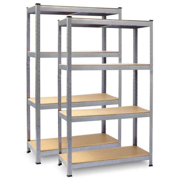 Metal lagerhylde sæt af 2 stk 174 x 80 x 40 cm Plonos PL-701