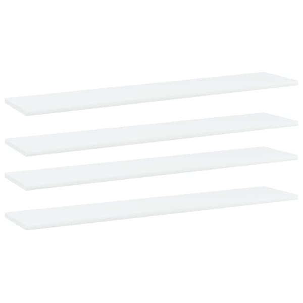 Hyllplan 4 st vit 100x20x1,5 cm konstruerat trä