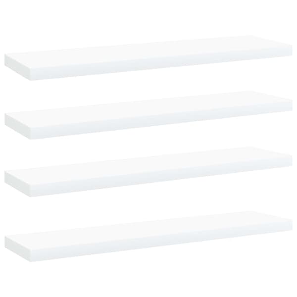 Hyllplan 4 st vit 40x10x1,5 cm konstruerat trä