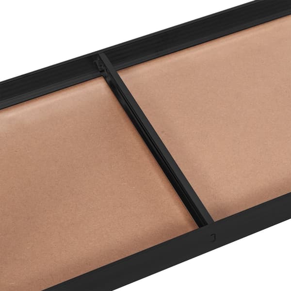 Lagerhylde 5 plan, sort, 875 kg, 180 x 90 x 40 cm
