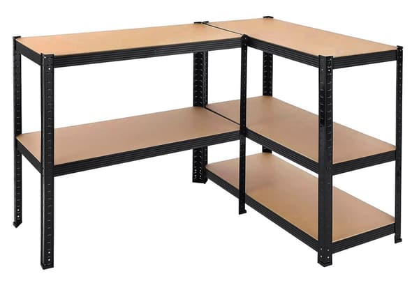 Lagerhylde 5 plan sort 625kg 150x75x30 cm