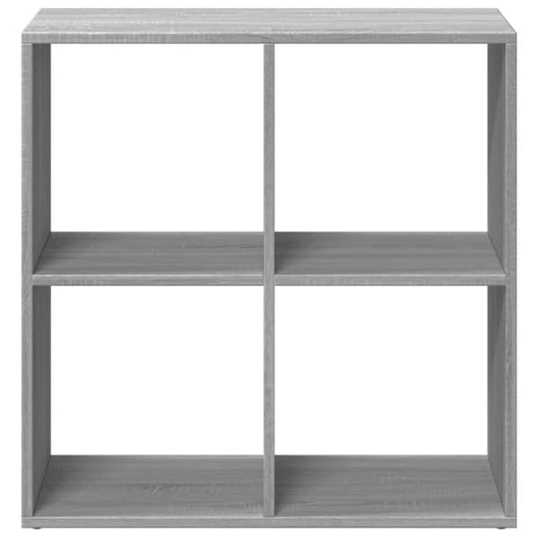 bogreol/rumdeler 69,5x29x69,5 cm konstrueret træ grå sonoma-eg