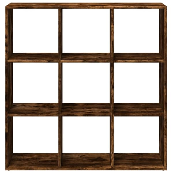 bogreol/rumdeler 102x29x103,5 cm konstrueret træ røget eg