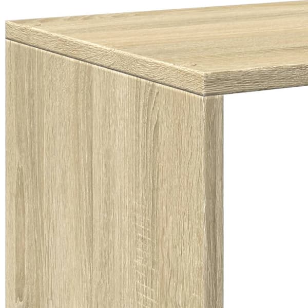 bogreol/rumdeler 123x29x123 cm 3 niveauer konstrueret træ