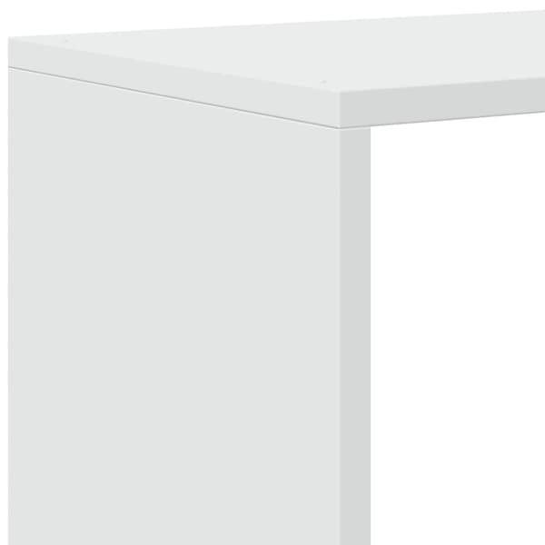 Huoneenjakaja 3 tasoa valkoinen 123x29x123 cm tekninen puu