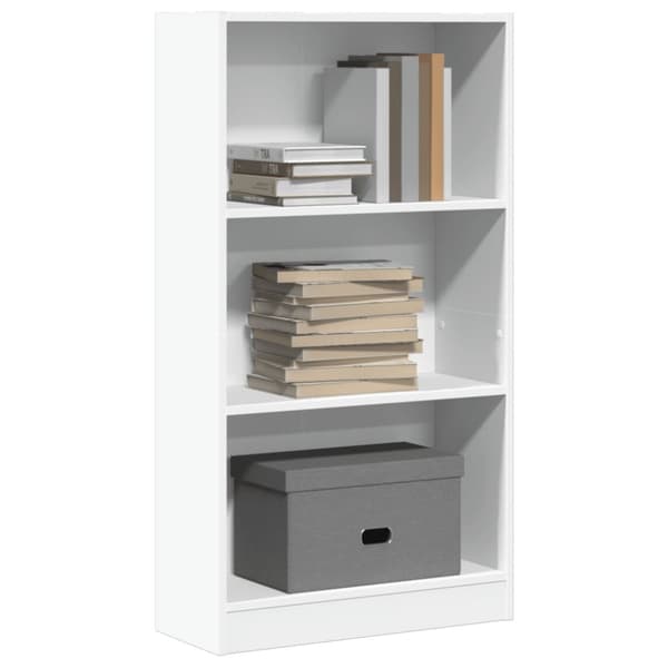 bogreol 60x24x109 cm konstrueret træ hvid