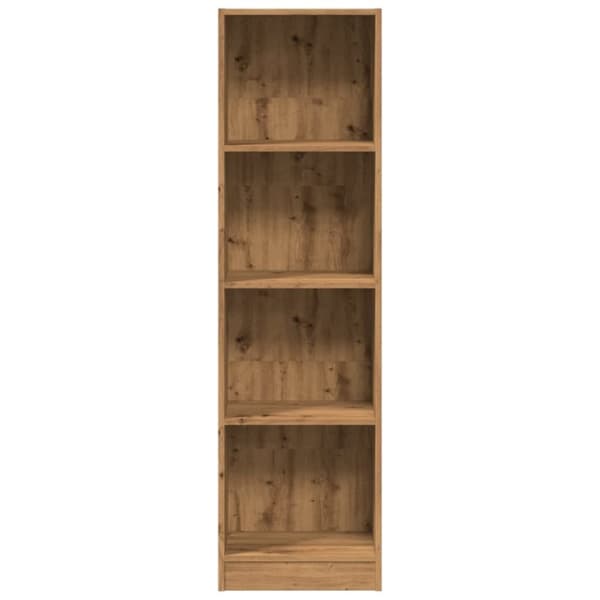 bogreol 40x24x143 cm konstrueret træ egetræsfarve