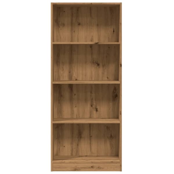 bogreol 60x24x143 cm konstrueret træ egetræsfarve