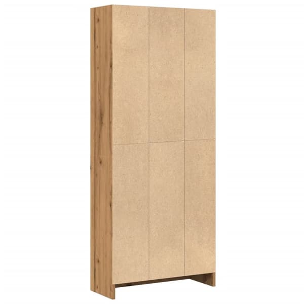 bogreol 60x24x143 cm konstrueret træ egetræsfarve