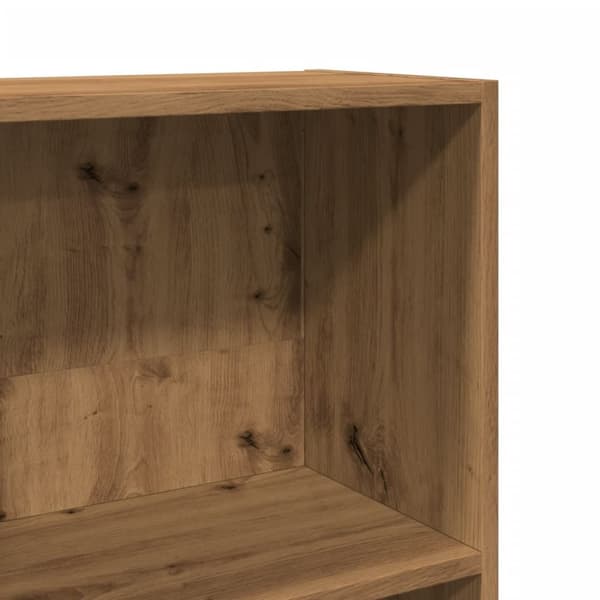 bogreol 60x24x143 cm konstrueret træ egetræsfarve
