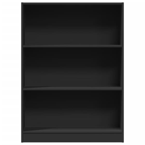 bogreol 80x24x109 cm konstrueret træ sort
